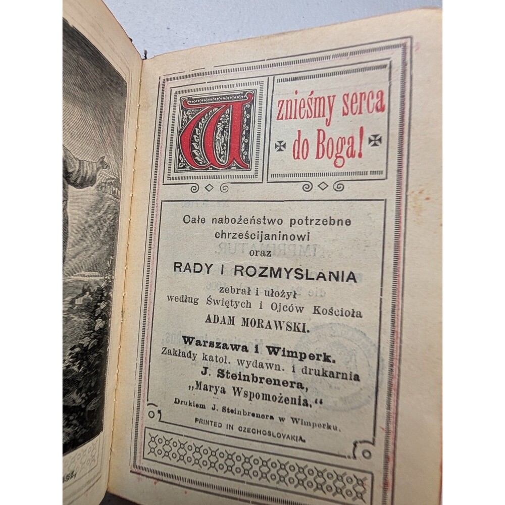 1925 Vintage Polish Catholic Prayer Book Wznieść Serca do Boga A. Morawski - Picture 10 of 16
